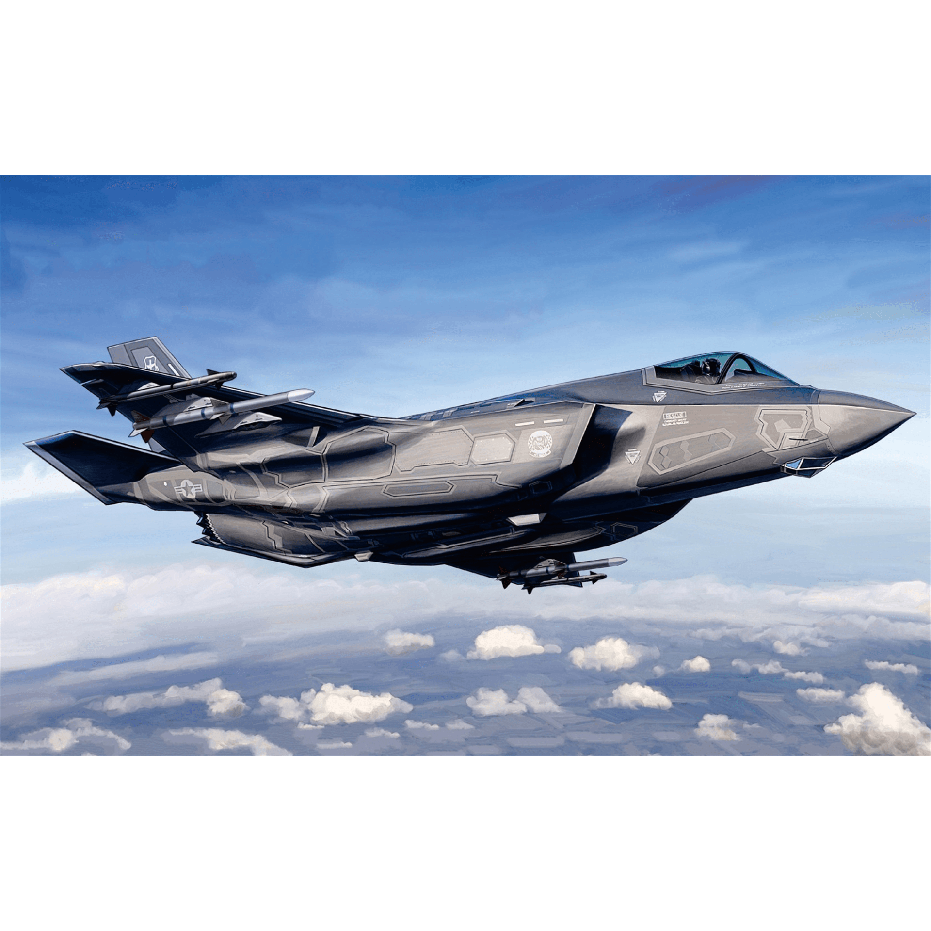 1:48 Сборная модель Истребитель F-35A Lightning II - KH80103