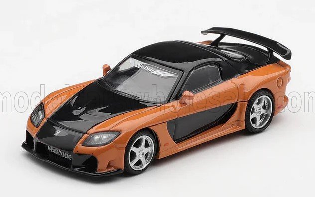 1:64 MAZDA - HAN'S RX-7 VEILSIDE FORTUNE 1997 - FAST & FURIOUS III TOKYO DRIFT - ORANGE BLACK - MGT01251-BL