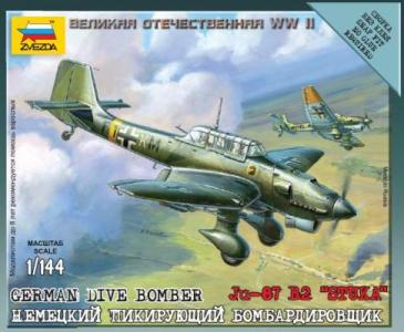 1:144 Сборная модель Немецкий пикирующий бомбардировщик Ju-87 B2 'Stuka' - 6123