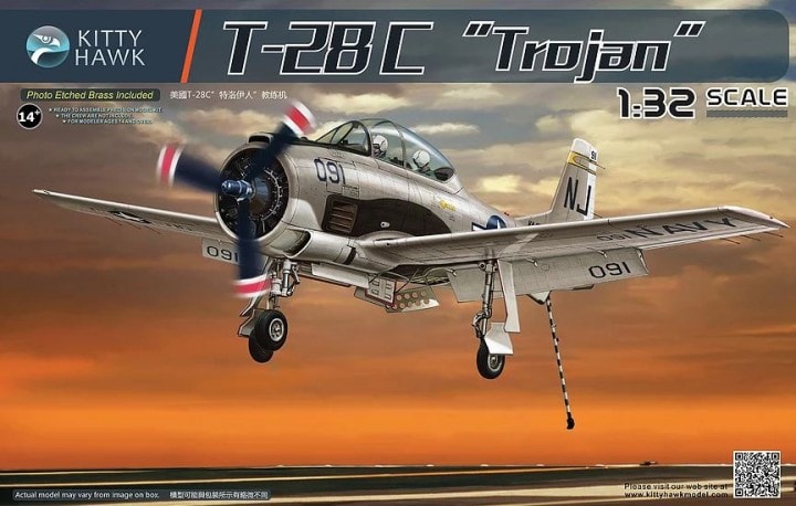 1:32 Сборная модель North American T-28C Trojan - KH32015