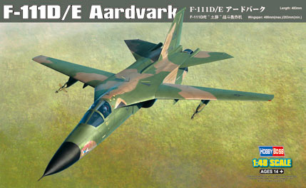 1:48 Сборная модель Самолет F-111D/E Aardvark - 80350