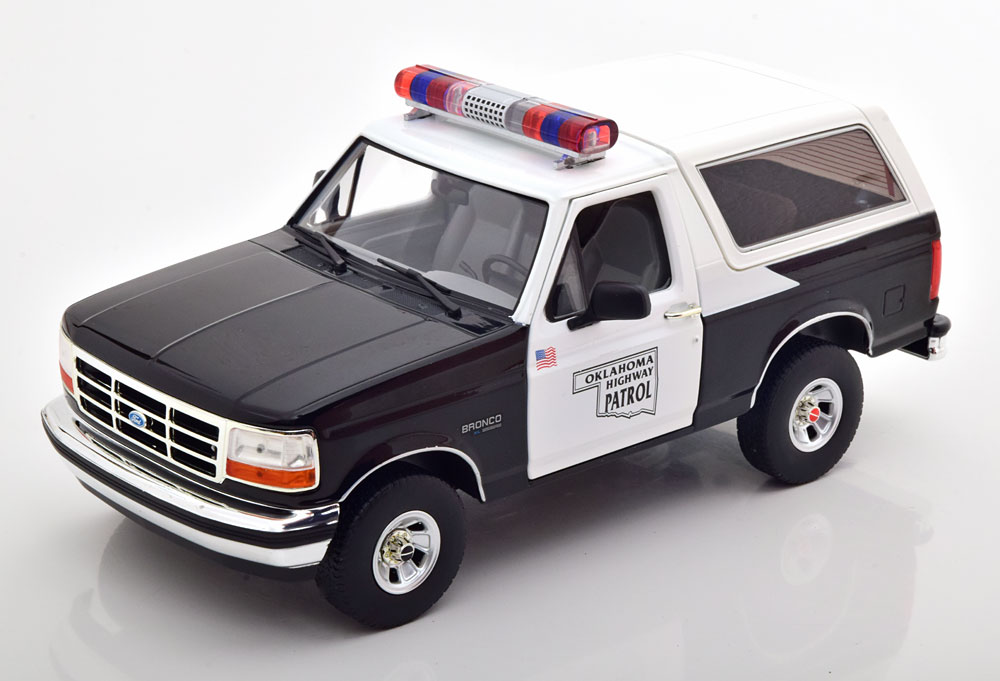 1:18 FORD Bronco Oklahoma Highway Patrol (1996), black white - 19114
