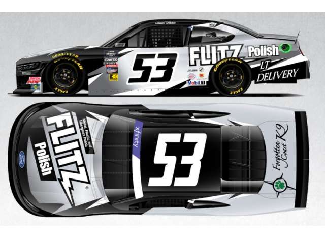 1:64 Ford #53 Mason Maggio *Flitz Polish*, black/white 2025 - N532565FLPMG