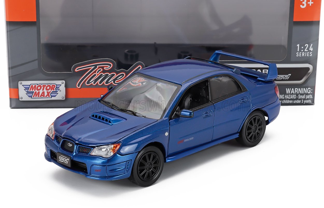 1:24 SUBARU Impreza Wrx Sti (2003) - Black Wheels, Blue Met - 73330BM