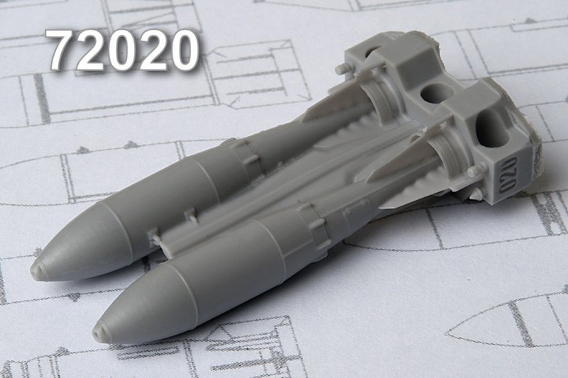1:72 ФАБ-500Т фугасная авиабомба калибра 500 кг (в комплекте две бомбы) - AMC72020