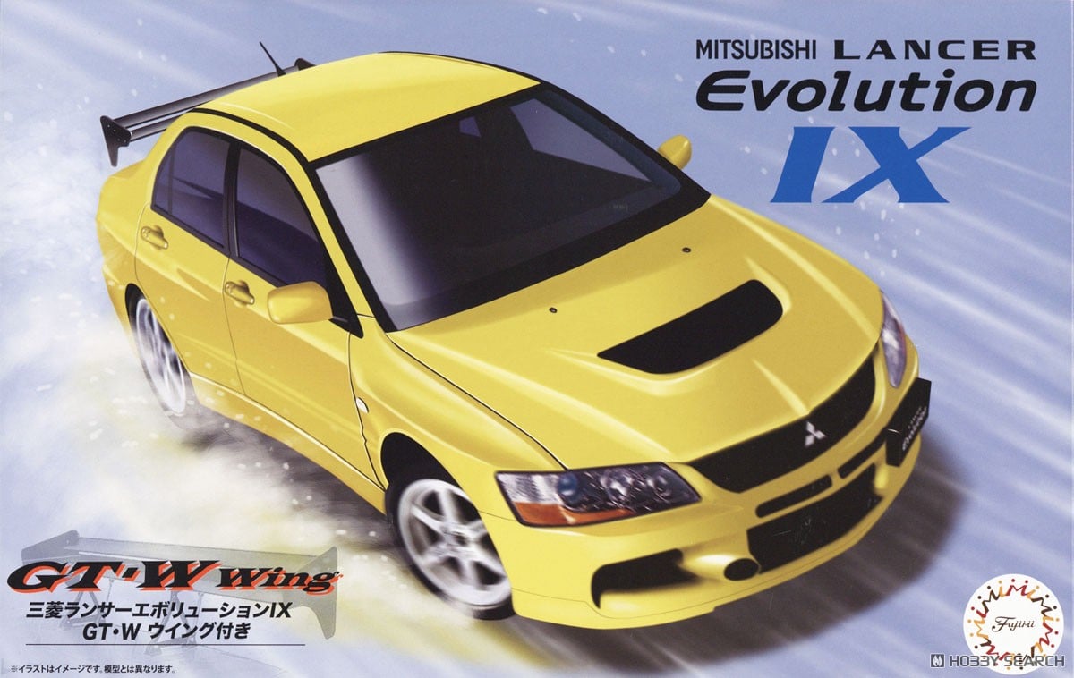 1:24 Сборная модель Mitsubishi Lancer Evolution IX GSR (w/GT Wing) - 04802