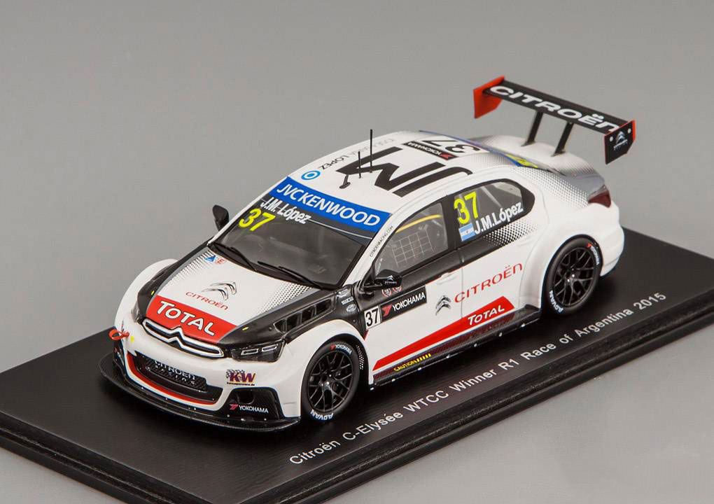 1:43 Citroen C-Elysee WTCC #37 Winner R1 Race of Argentina 2015 José María López - S4524