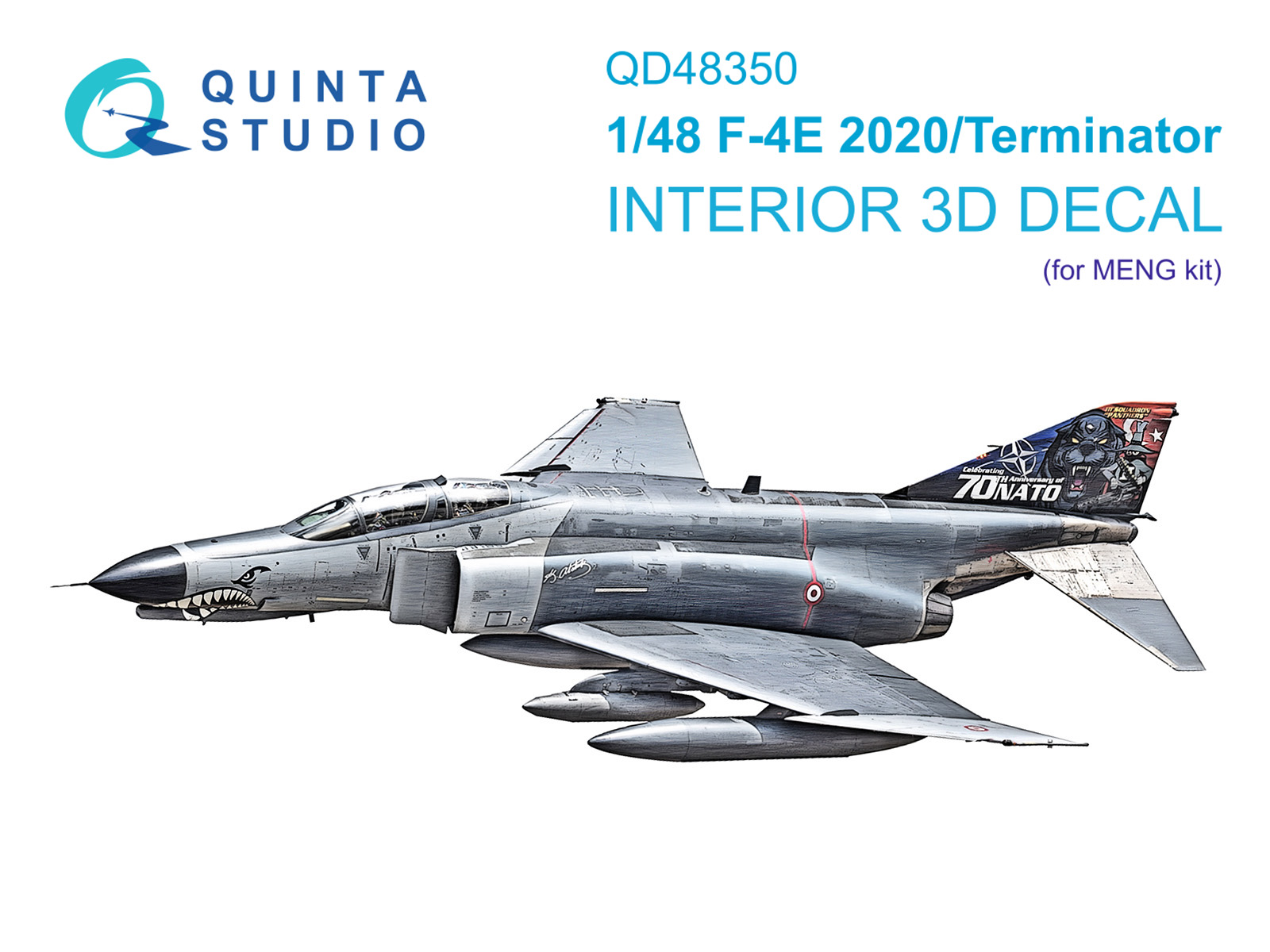 1:48 3D Декаль интерьера кабины F-4E 2020 Terminator (MENG) - QD48350