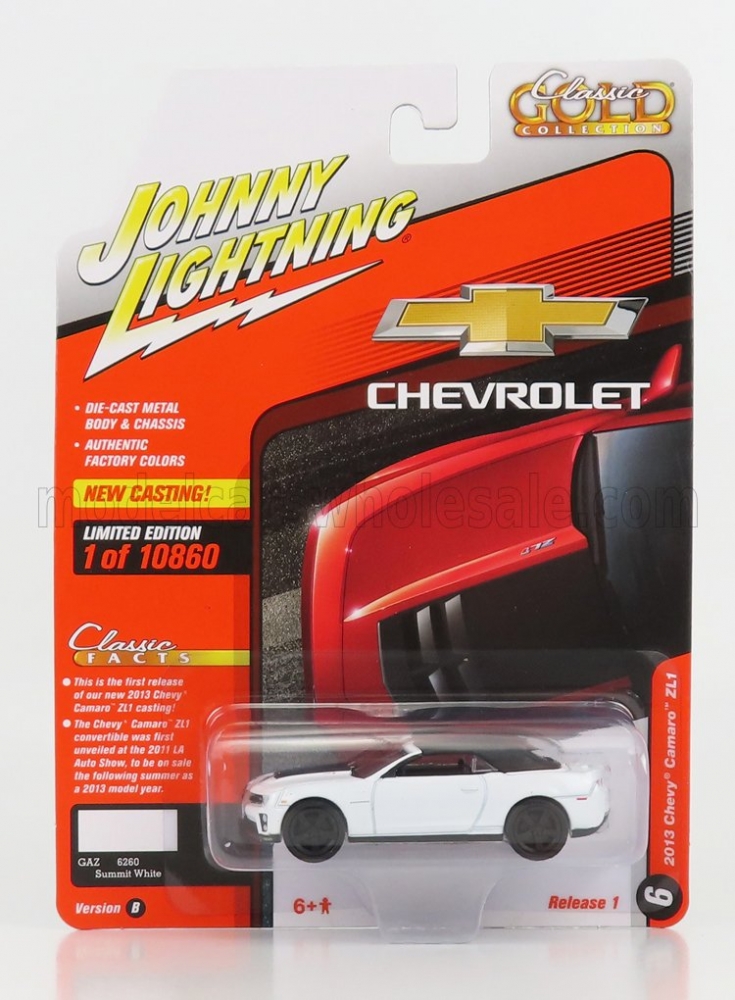 1:64 CHEVROLET Corvette Zl1 Cabriolet 2013, White Black - JLSP227B-JLCG028