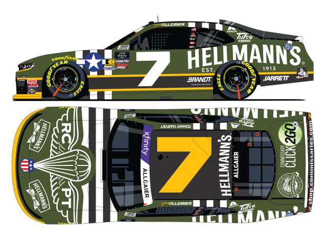 1:64 Chevrolet #7 Justin Allgaier *Hellmannâ€™s RCPT Salutes*, green/white 2025 - NX72565SALAG