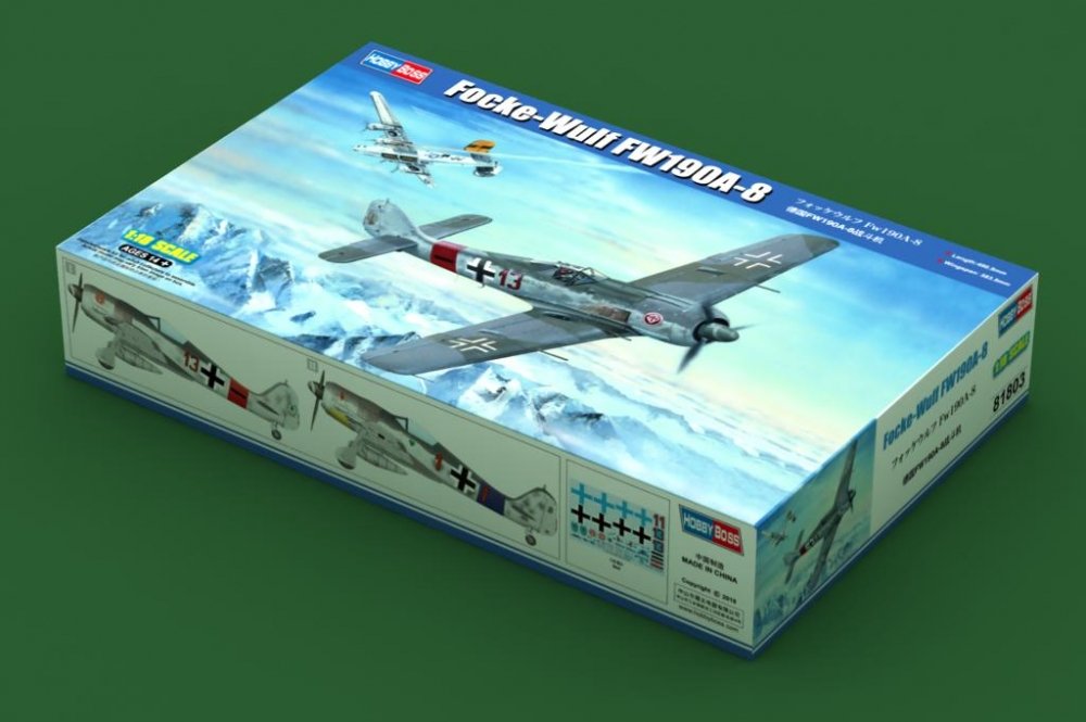 1:18 Сборная модель Самолёт Focke-Wulf FW190A-8 - 81803