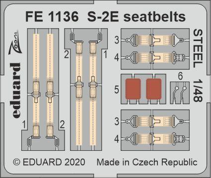 1:48 Фототравление для S-2E стальные ремни - FE1136