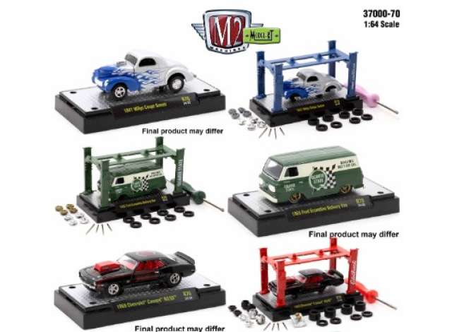 1:64 M2 Machines Model Kit, серия 70, набор из 6 комплектов - 37000-70~6