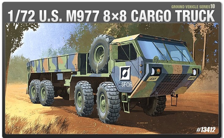 1:72 Сборная модель US M977 8x8 Cargo Truck - 13412