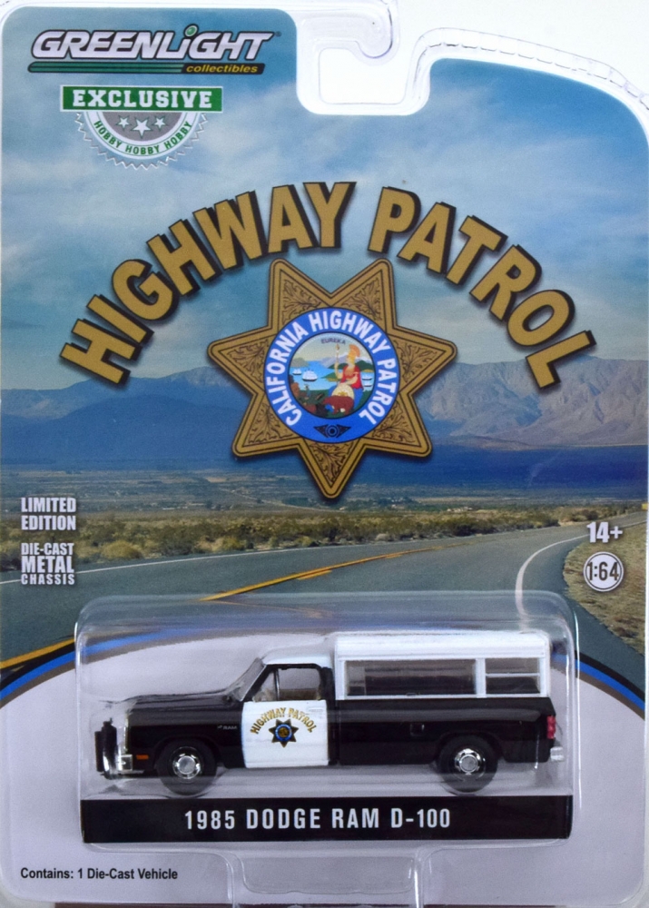 1:64 DODGE RAM D-100 Highway Patrol (1985), black white - 30414