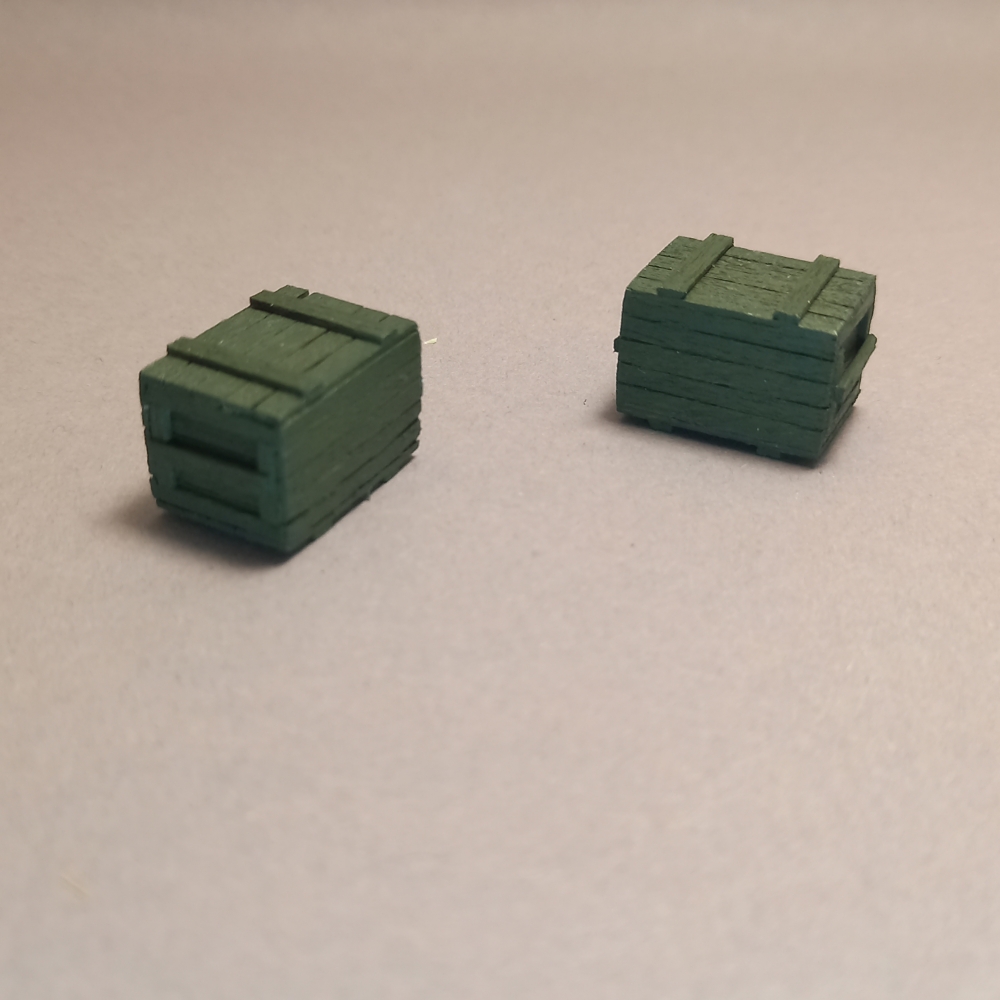 1:35 Ящик, 19*13*13, зелёный, комплект 2 шт. - ROG013