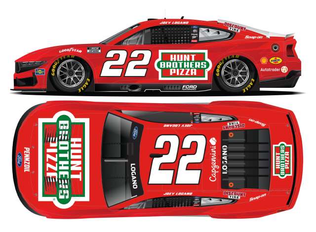 1:24 FORD Mustang #22 Joey Logano *Hunt Brothers Pizza*, red 2025 - C222522HBRJL