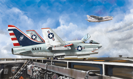 1:48 Сборная модель Самолет A-7B Сorsair II - 80343