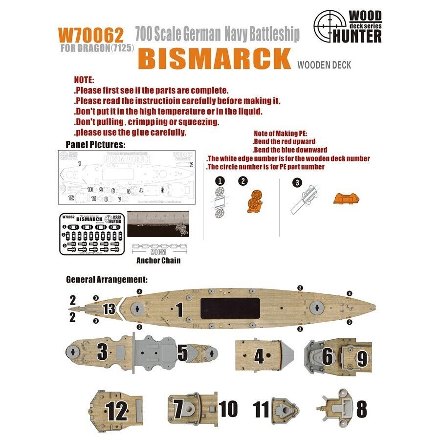 1:700 WWII German Battleship Bismarck - W70062