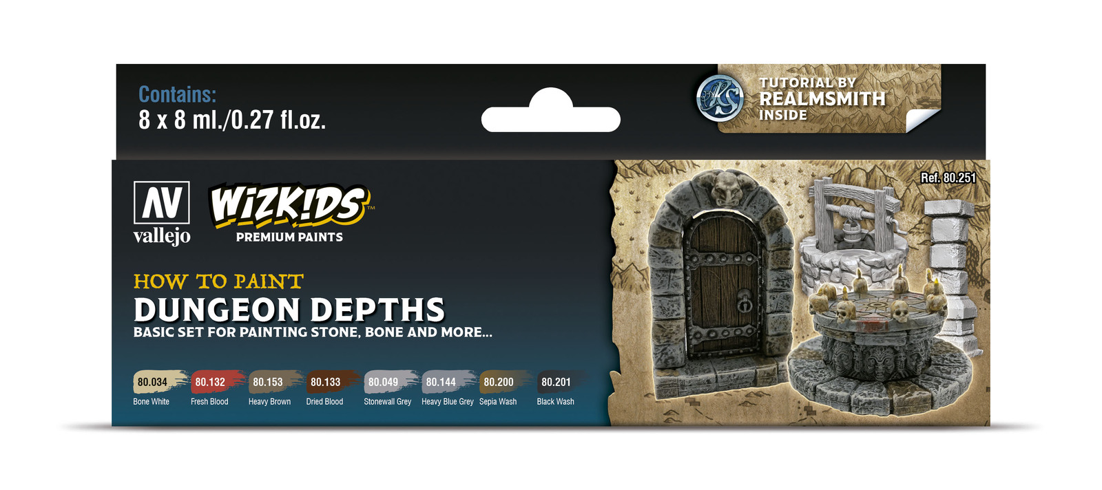 Набор акриловых красок Wizkids Глубины подземелья / Dungeon Depths - 80251