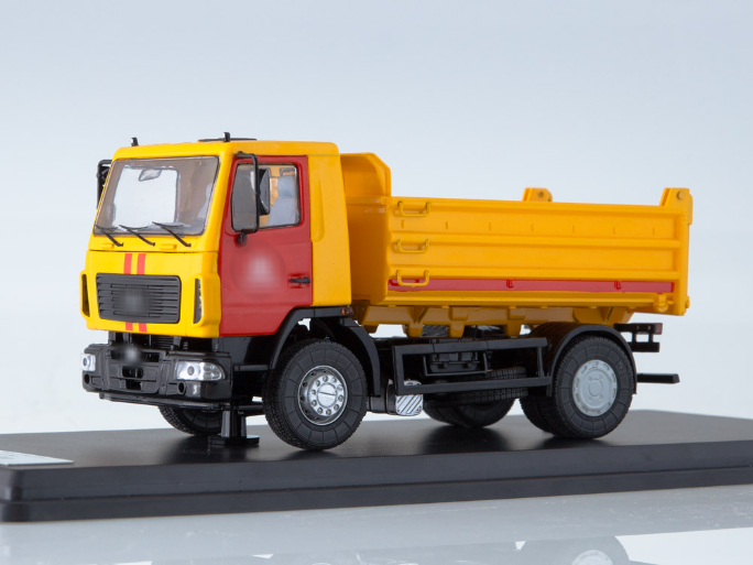 1:43 Минский-5550 самосвал (Мосметро), желтый / красный - SSML015