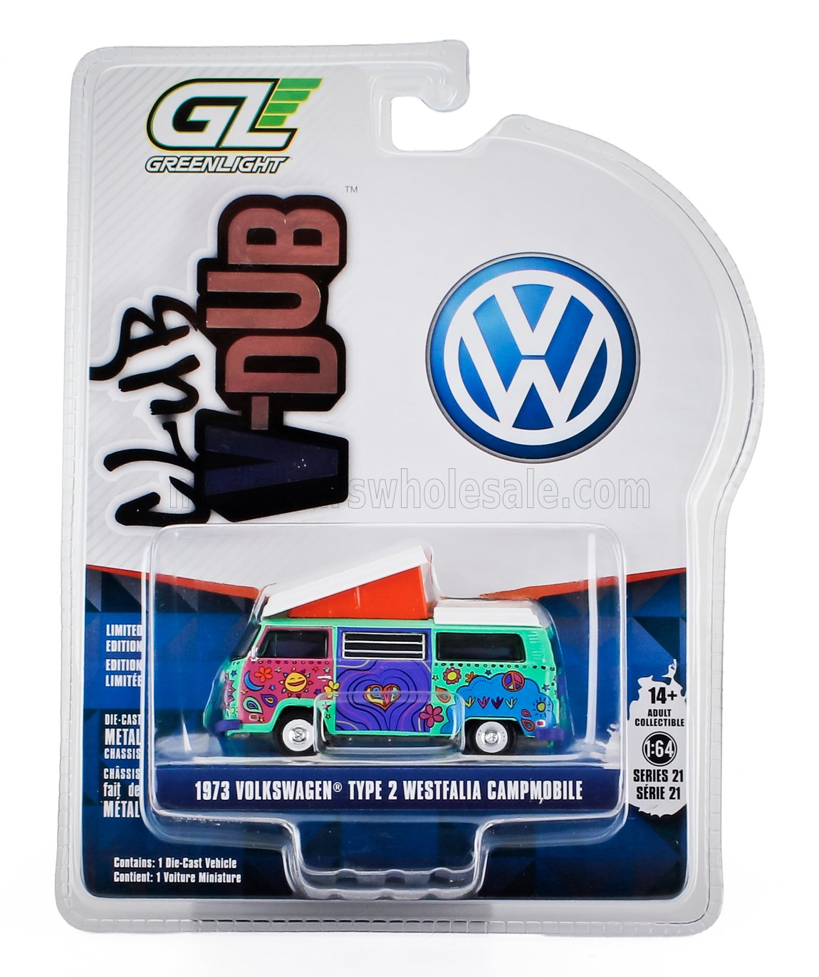 1:64 VOLKSWAGEN Type 2 Minibus Westfalia Camper (1973) - 36120C