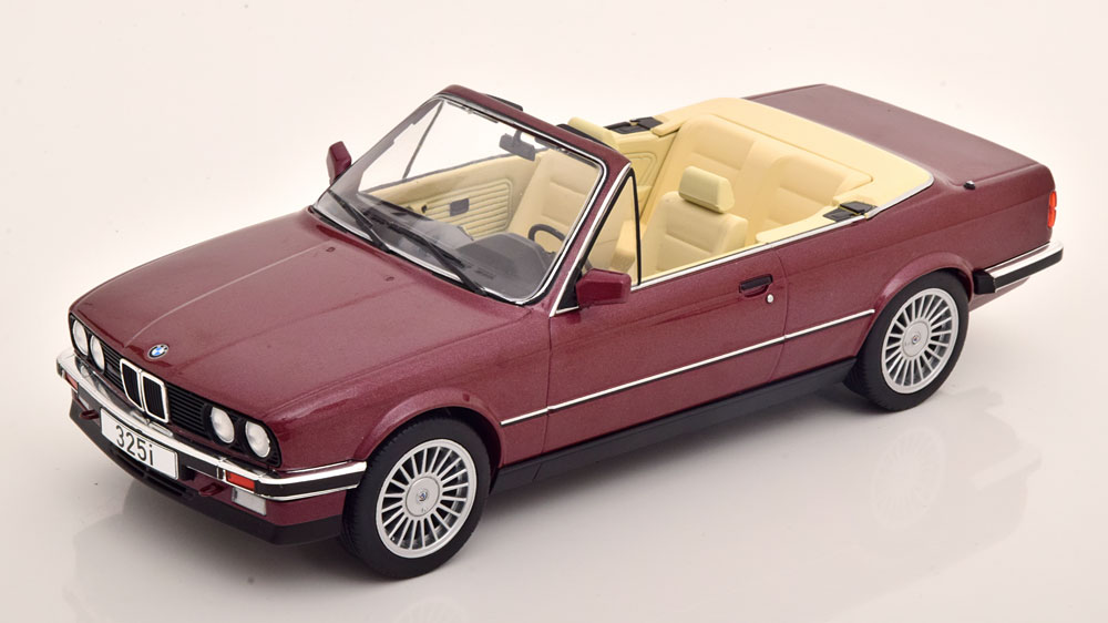 1:18 BMW 325i E30 Convertible, darkred-metallic - 18380