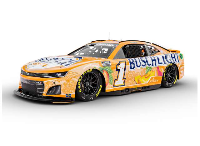 1:24 CHEVROLET Camaro #1 Ross Chastain *Busch Light Peach*, orange 2024 - CX12422BLORZ