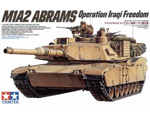 1:35 Сборная модель Амер. танк М1А2 Abrams c 120мм пушкой с 2 фигурами OIF - 35269