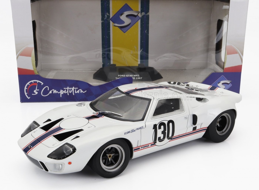 1:18 FORD Gt40 Mki Team France №130 Targa Florio (1967) H.Greder - J.M.Giorgi, White - 1803009