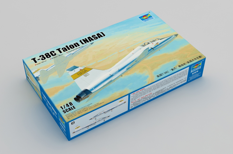 1:48 Сборная модель Американский учебный самолет T-38C Talon (вариант NASA) - 02878