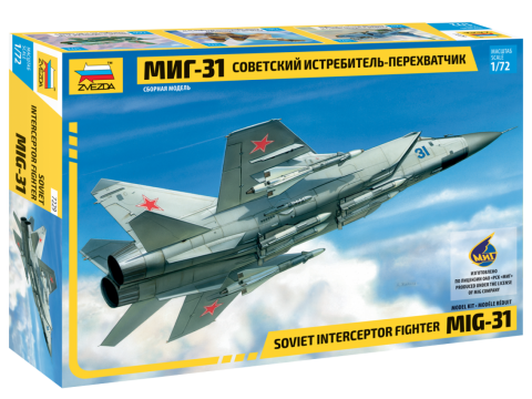 1:72 Сборная модель истребитель перехватчик МиГ-31 - 7229