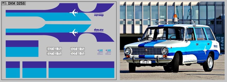 1:43 Набор декалей Волжский автомобиль 2102 LADA Malev (100х70) - DKM0289