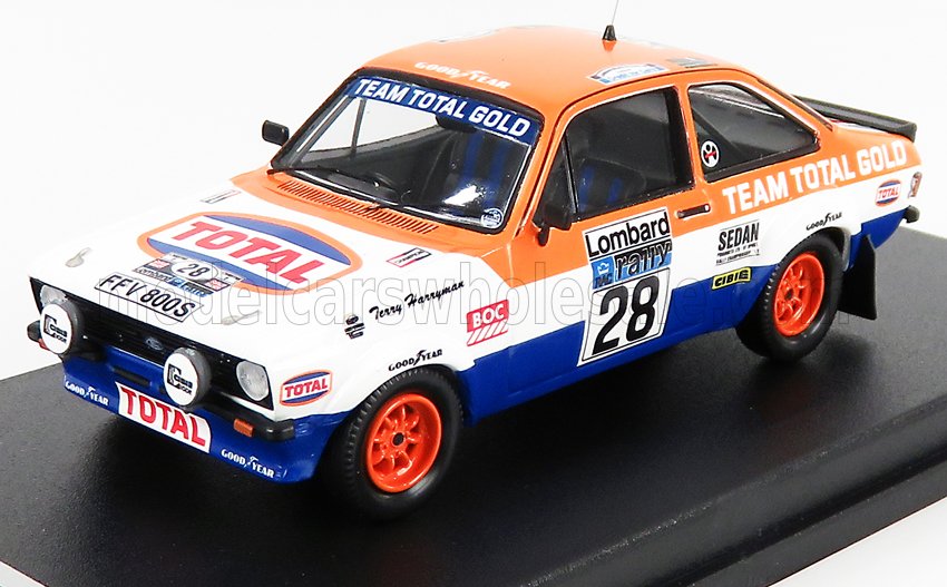 1:43 FORD Escort Mkii N28 Rally Rac M.wilson - T.harryman(1979), Orange White Blue - TRRUK66