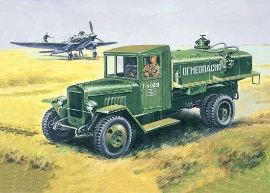 1:35 Сборная модель Бензозаправщик БЗ-ЗИС-5В обр. 1942 г. - 35154
