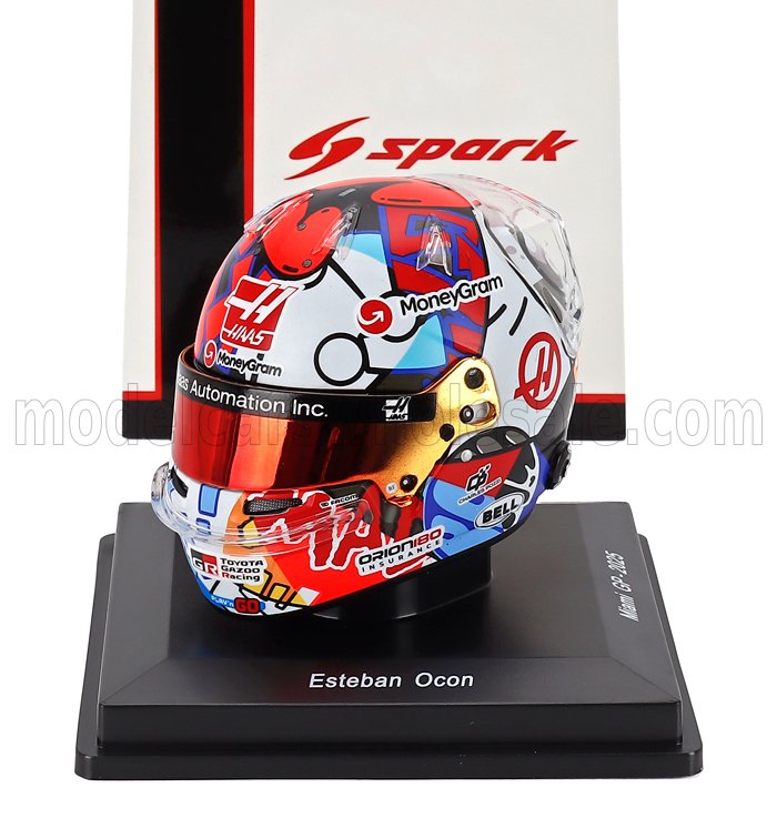 1:5 BELL HELMET F1 Esteban Ocon Team Moneygram HAAS №31 Miami GP (2025) - 5HF210