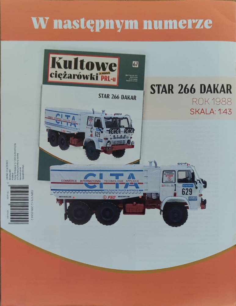 1:43 STAR 266 DAKAR, Kultowe Ciezarowki PRL-u 67 - kulC067