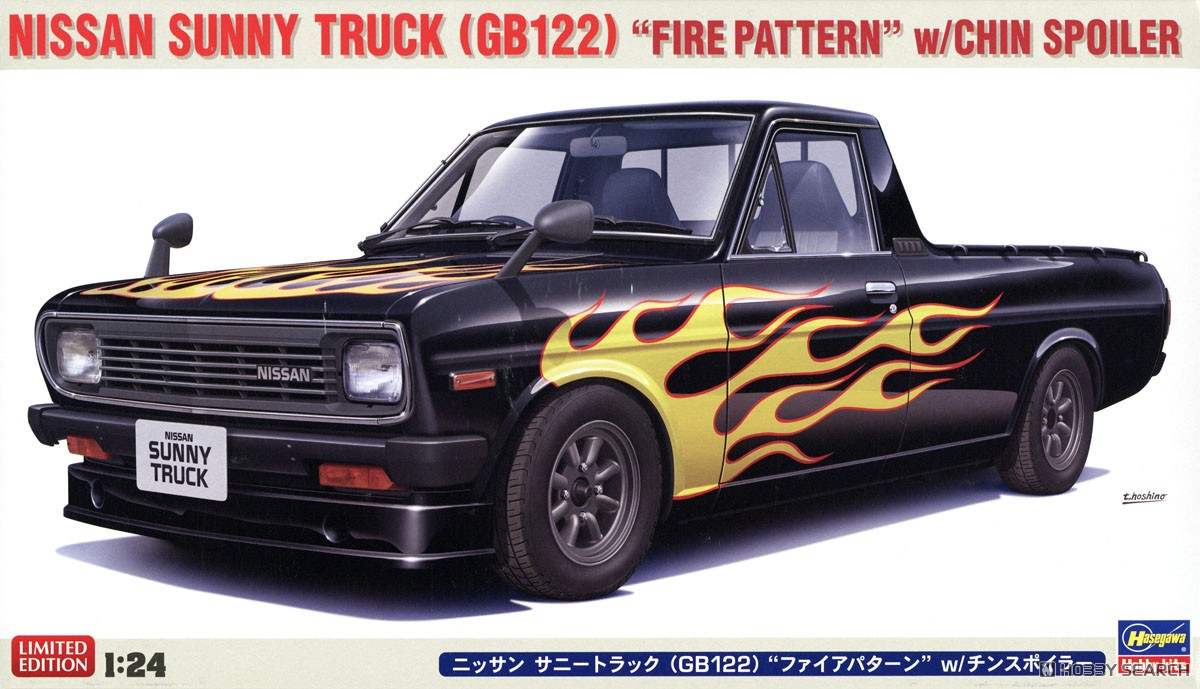 1:24 Сборная модель Nissan Sunny Truck (GB122) «Огненный узор» со спойлером (Limited Edition) - 20751