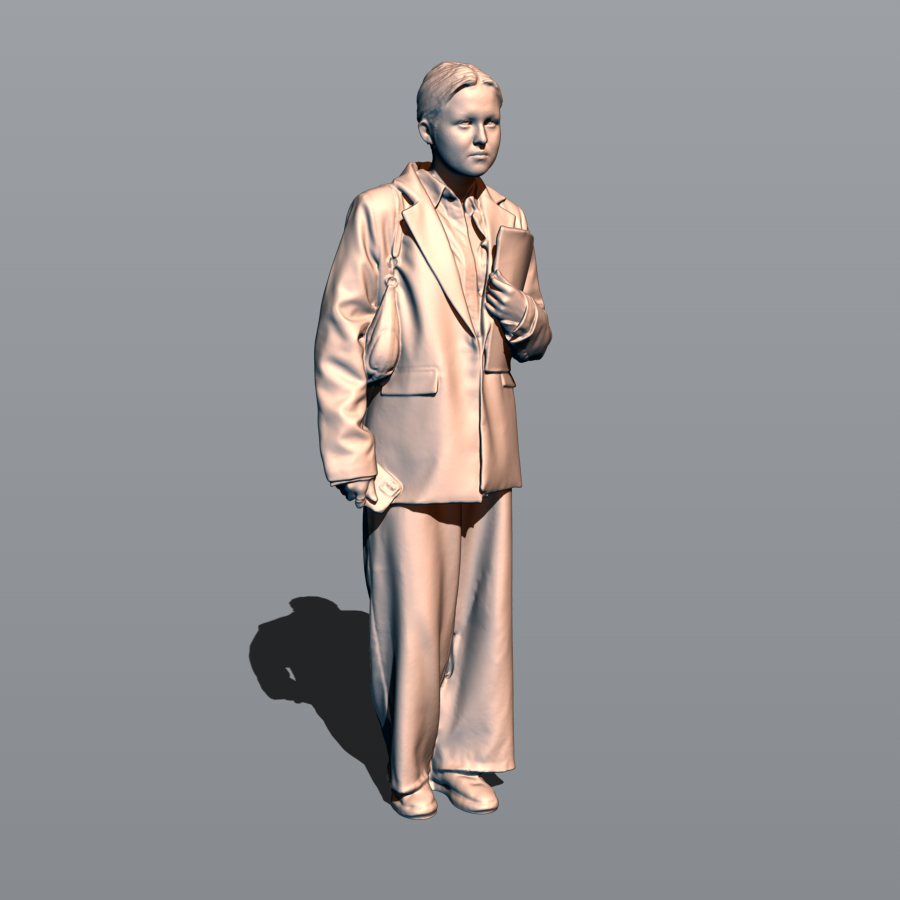 1:24 Фигура Даша с отчётом по практике (масштаб 1:24, окрашенная) - MPF24-903okr