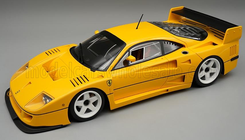 1:18 FERRARI F40 Lm Press Version (1996) - White Rims - Con Vetrina - With Showcase, Giallo Modena - Yellow - TM18-410E