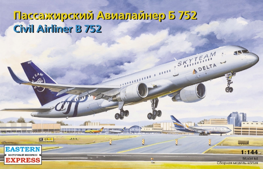 1:144 Сборная модель Авиалайнер Б-752 Delta - 14481