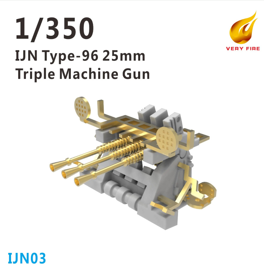 1:350 Тип 96 25-мм тройная пушка (10 шт) - IJN03