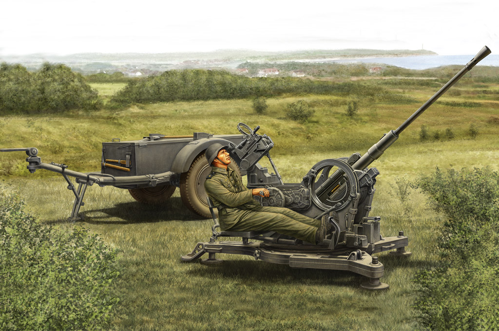 1:35 Сборная модель ЗУ 2cm Flak38 Late Version/Sd. Ah 51 - 80148