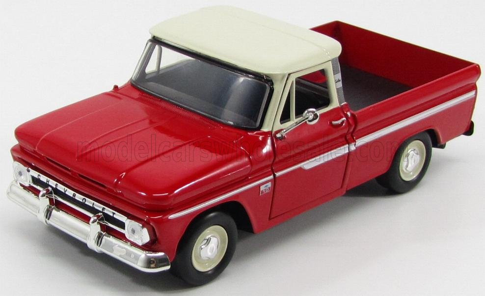 1:24 CHEVROLET C-10 Fleetside Pick-up (1966), Red Ivory - 73355R