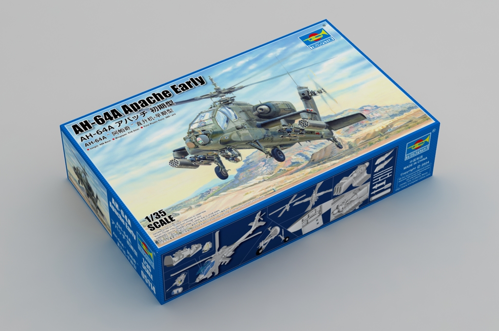 1:35 Сборная модель Американский вертолёт AH-64A Apache - 05114