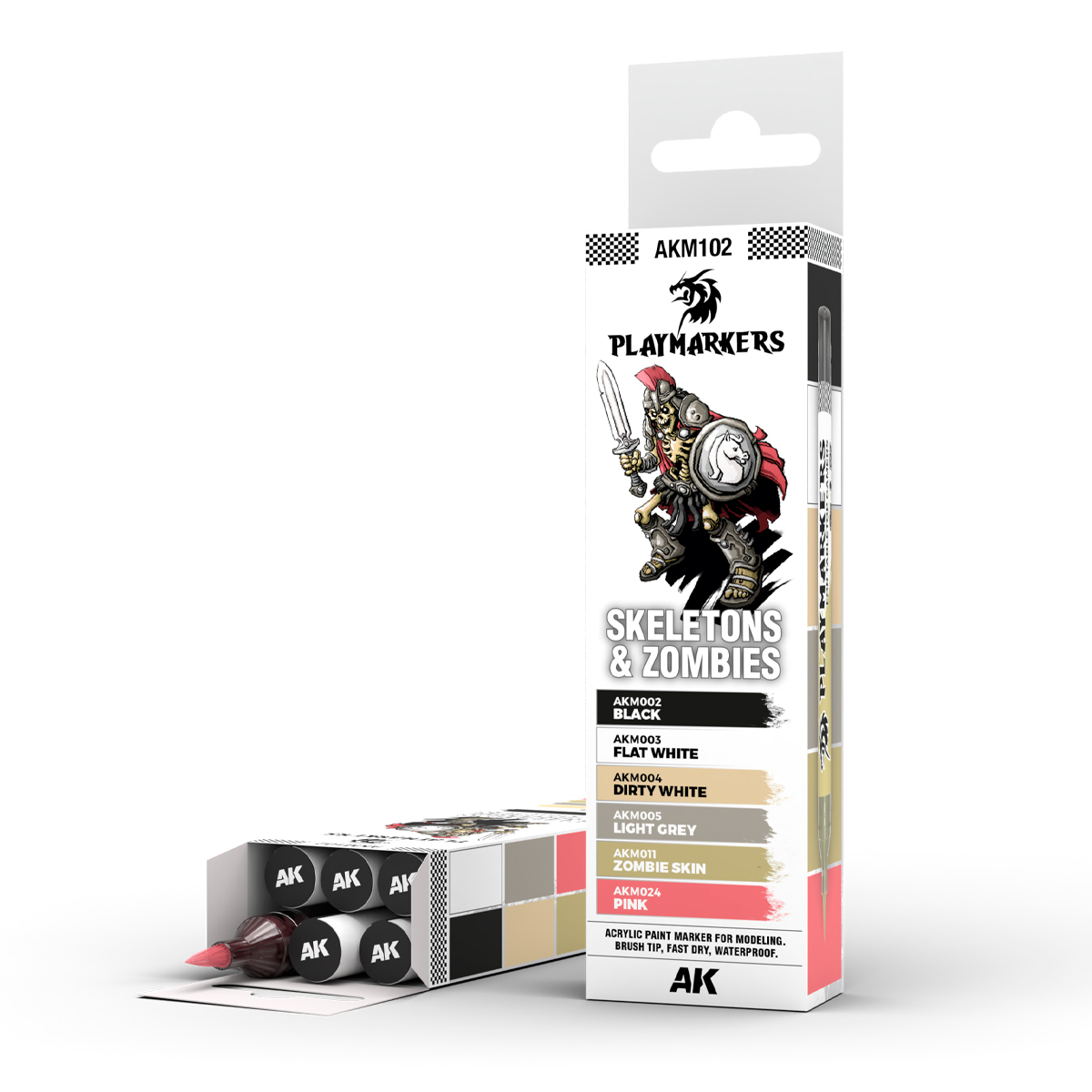 Набор акриловых маркеров PLAYMARKER - Скелеты и зомби / SKELETONS & ZOMBIES – PLAYMARKER SET - AKM102
