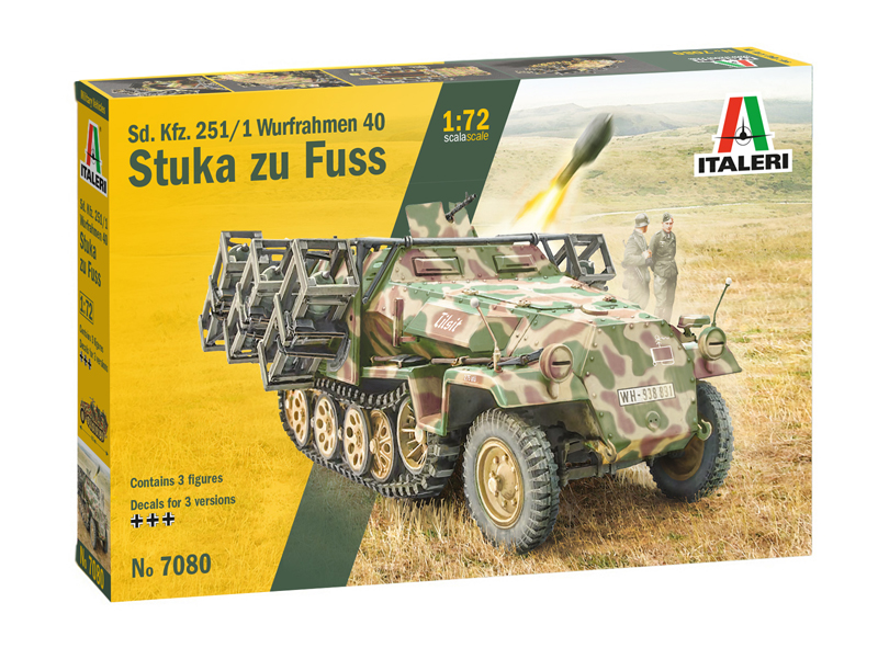 1:72 Сборная модель Бронетранспортер Sd. Kfz. 25 Wurfrahmen Stuka zu Fuss - 7080