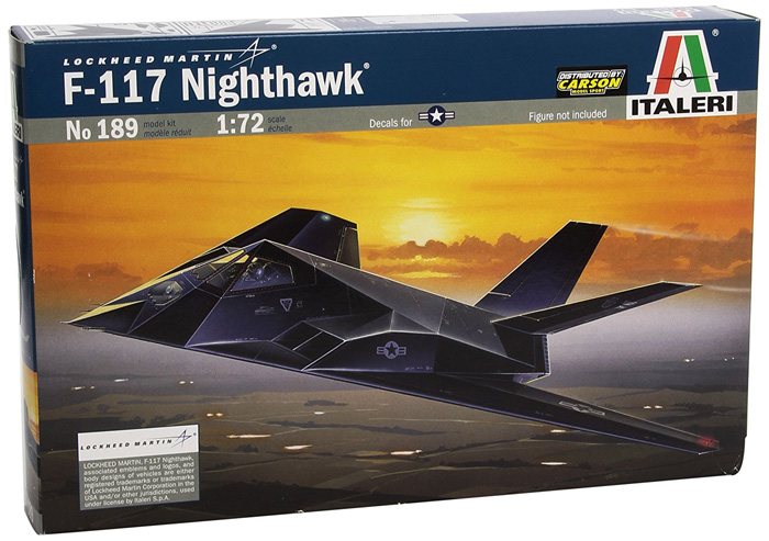 1:72 Сборная модель Самолет F-117A NIGHTHAWK - 0189-X1