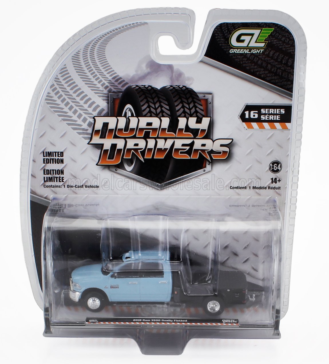 1:64 DODGE Ram 3500 Pick-up (2018), Light Blue Black - 46160C