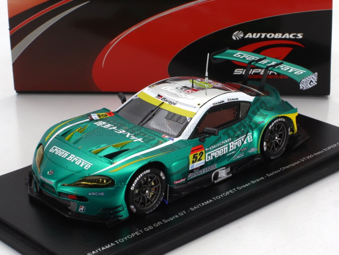 1:43 TOYOTA Gr Supra Team Toyopet №52 Gt300 Class Super Gt (2023) H.Yoshisa - K.Kawaai, Light Green White - SGT082